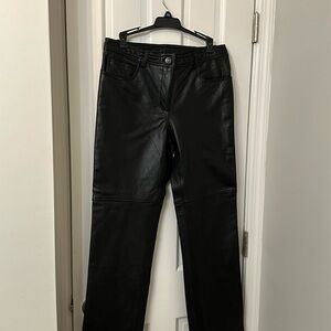 Rampage lined Italian leather pants size nine 16” waist 30” inseam straight